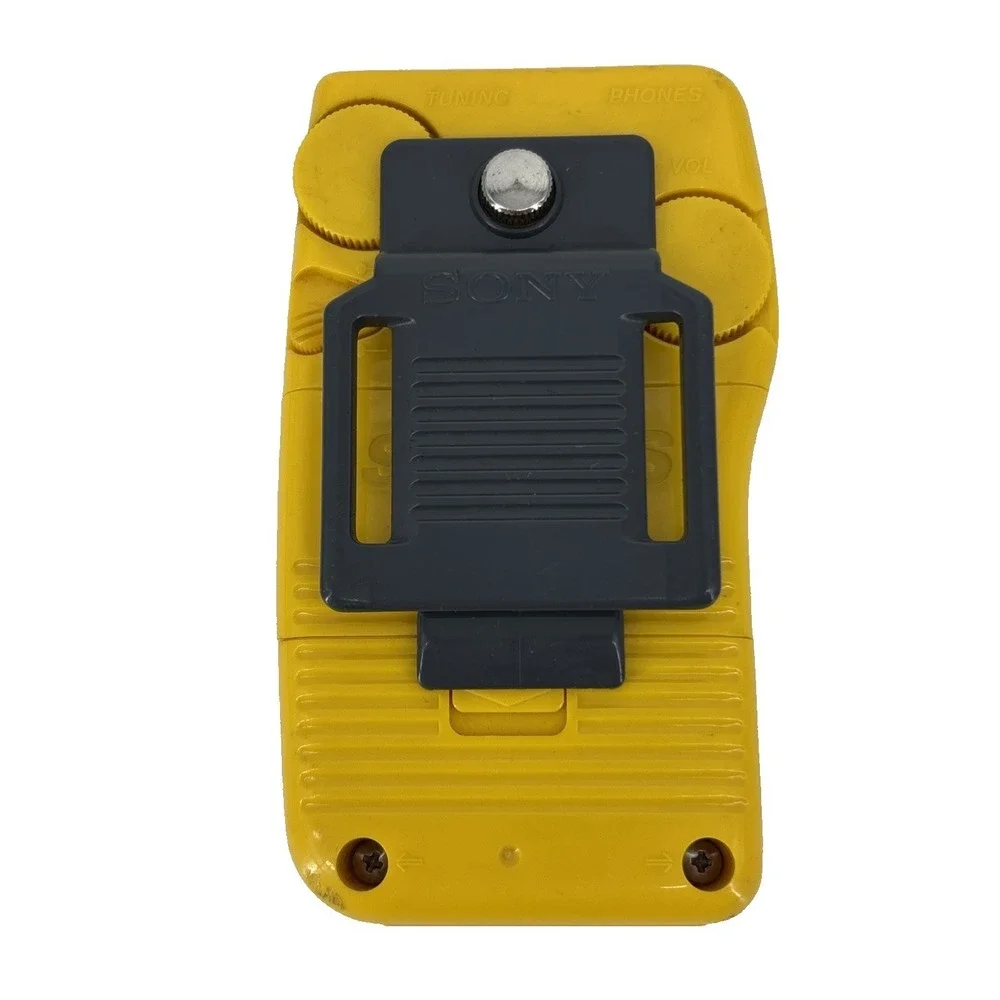 SONY Walkman Sports AM /‎ FM Analog Radio SRF-8 with Belt Clip Tested Yellow